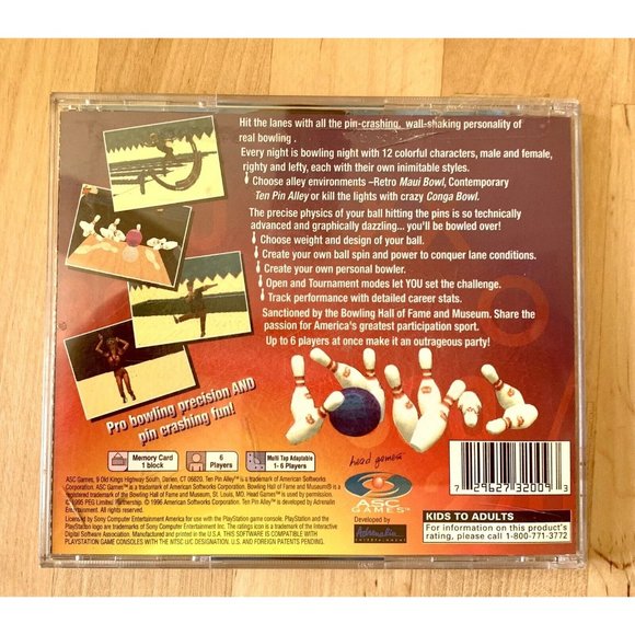 PS1 Ten Pin Alley (Sony PlayStation 1, 1996) Complete and Tested - Picture 4 of 4
